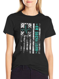 ER Secretary American Flag Graphic T-Shirt