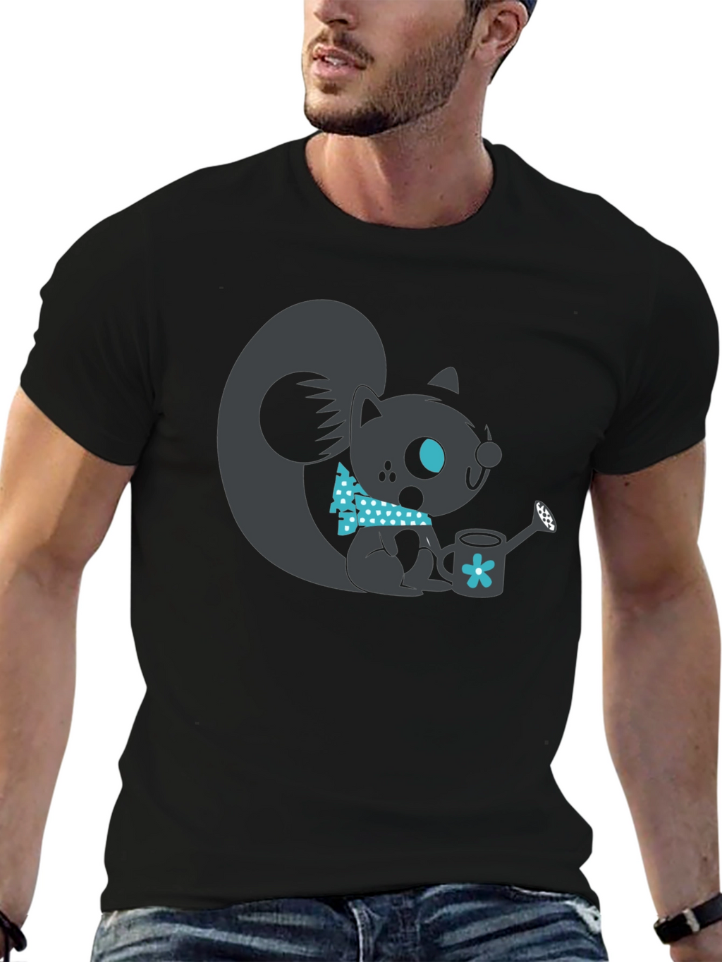 Squirrel Graphic Tee - Cute Animal Design