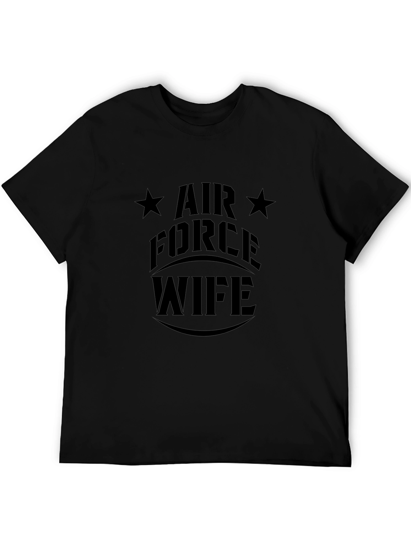 Air Force Wife Graphic T-Shirt - Black