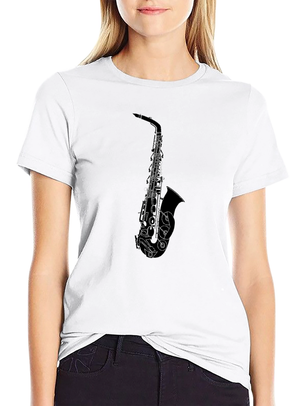 Saxophone Graphic Tee - Stylish Music Lovers Shirt