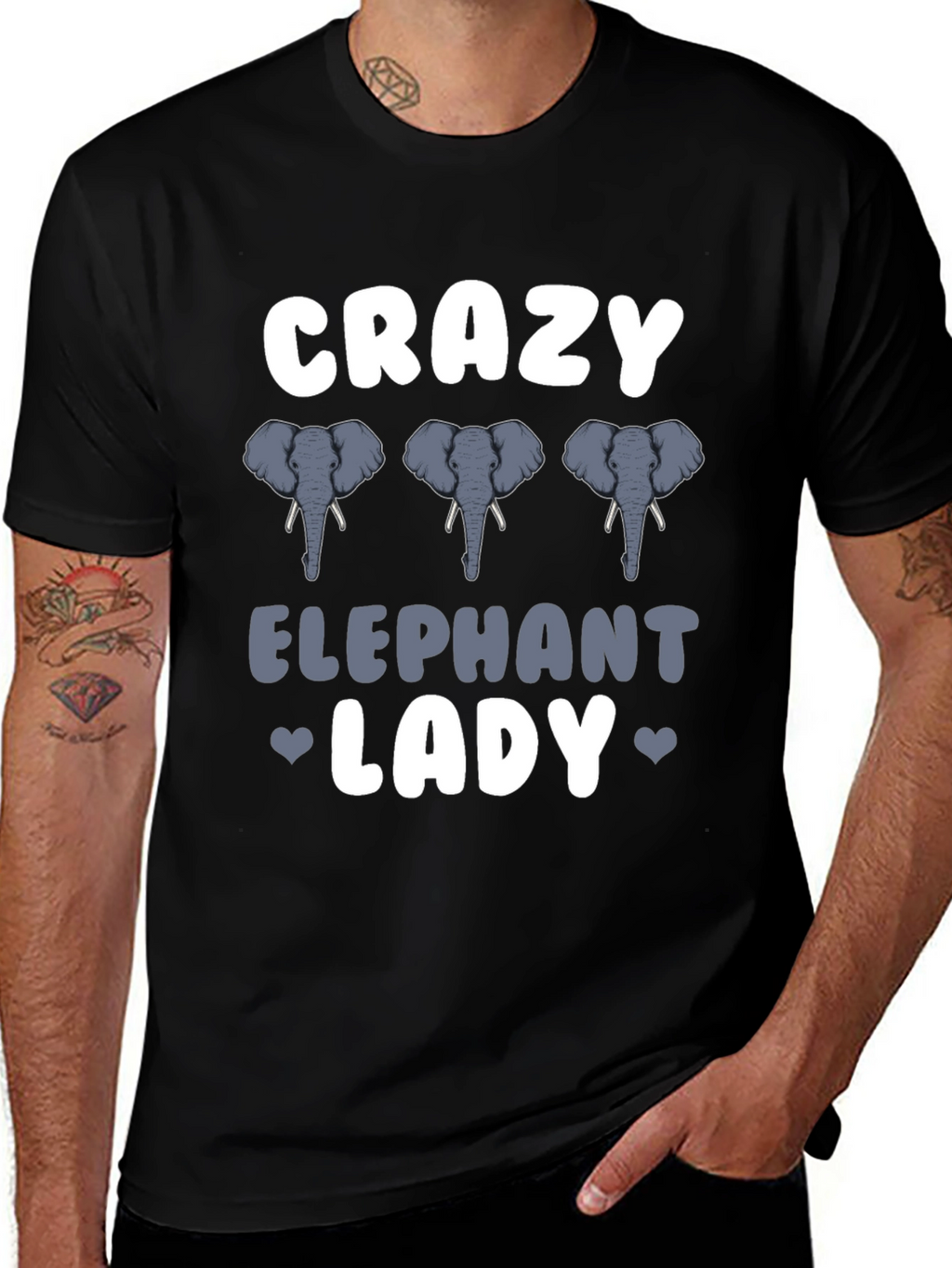 Crazy Elephant Lady T-Shirt - Animal Lover Tee