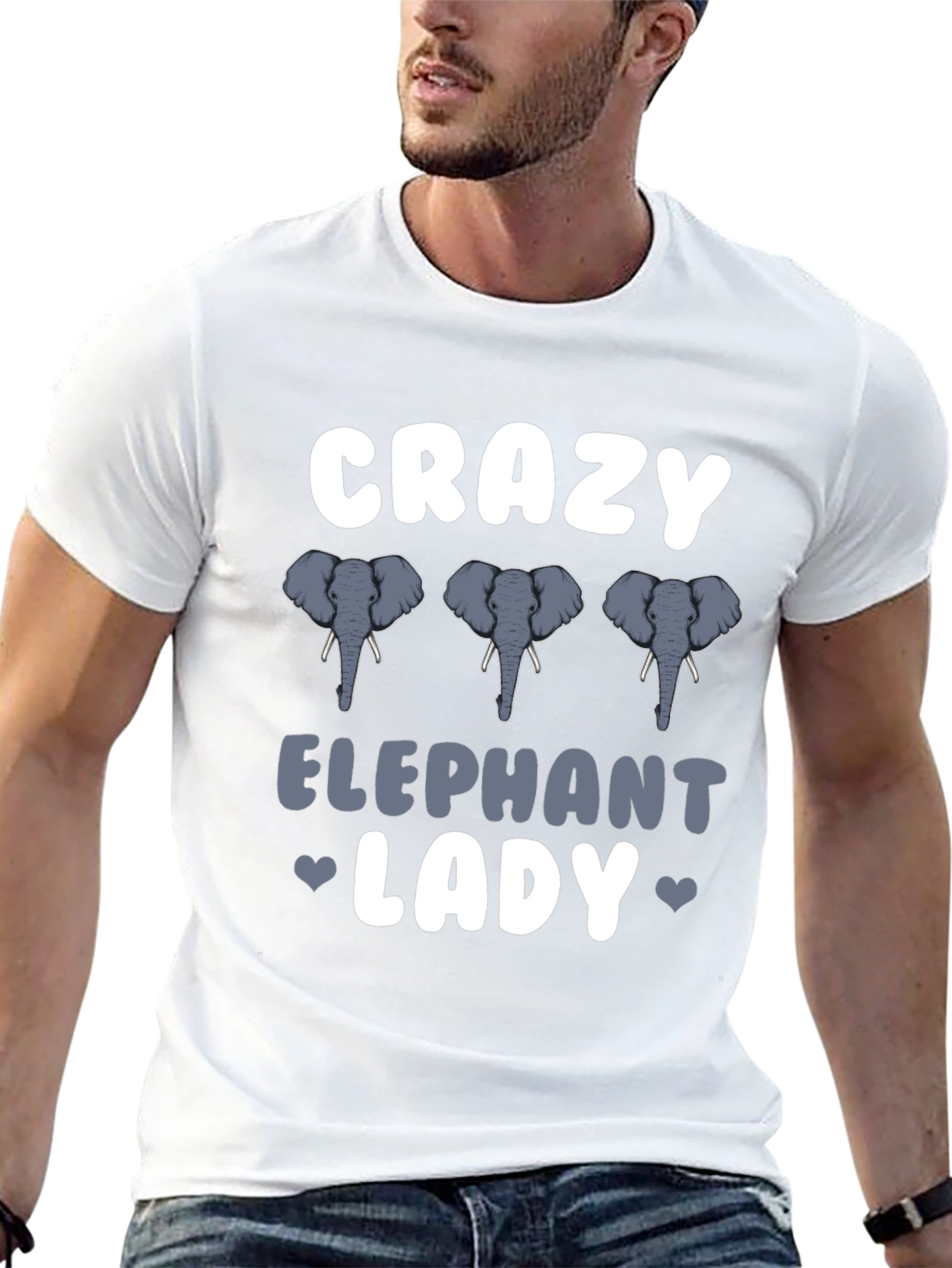 Crazy Elephant Lady T-Shirt - Animal Lover Tee
