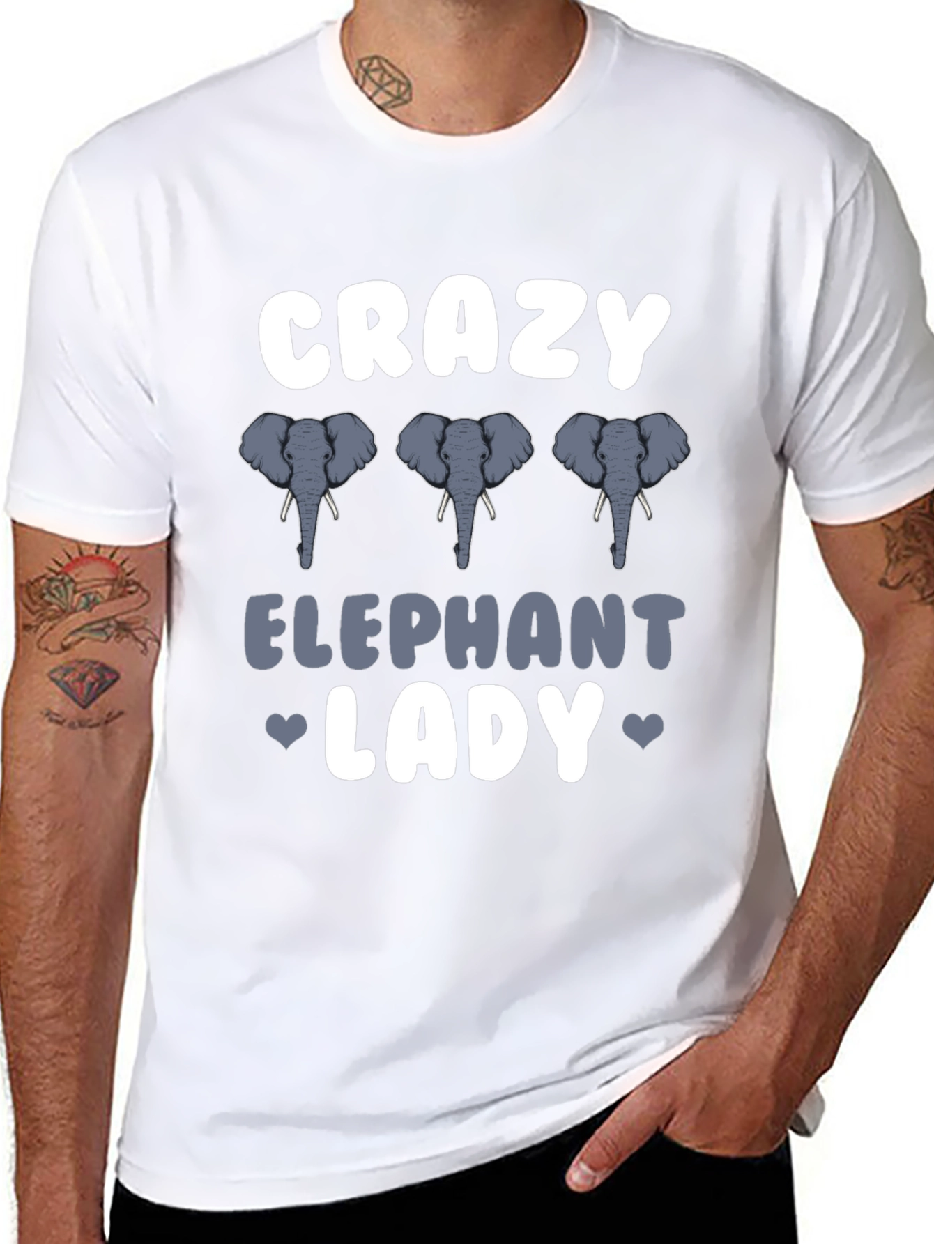 Crazy Elephant Lady T-Shirt - Animal Lover Tee