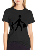Mom and Child Graphic T-Shirt - Casual Wear