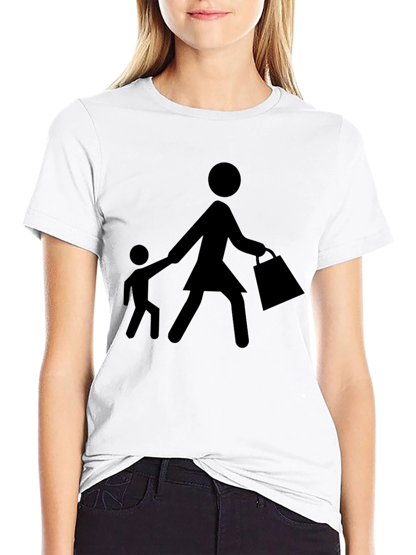 Mom and Child Graphic T-Shirt - Casual Wear