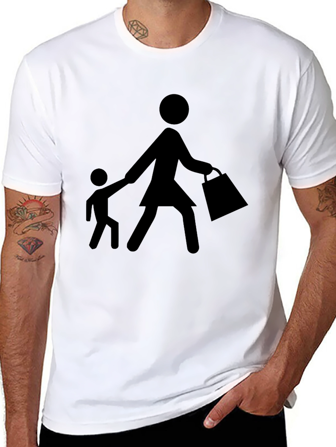 Mom and Child Graphic T-Shirt - Casual Wear