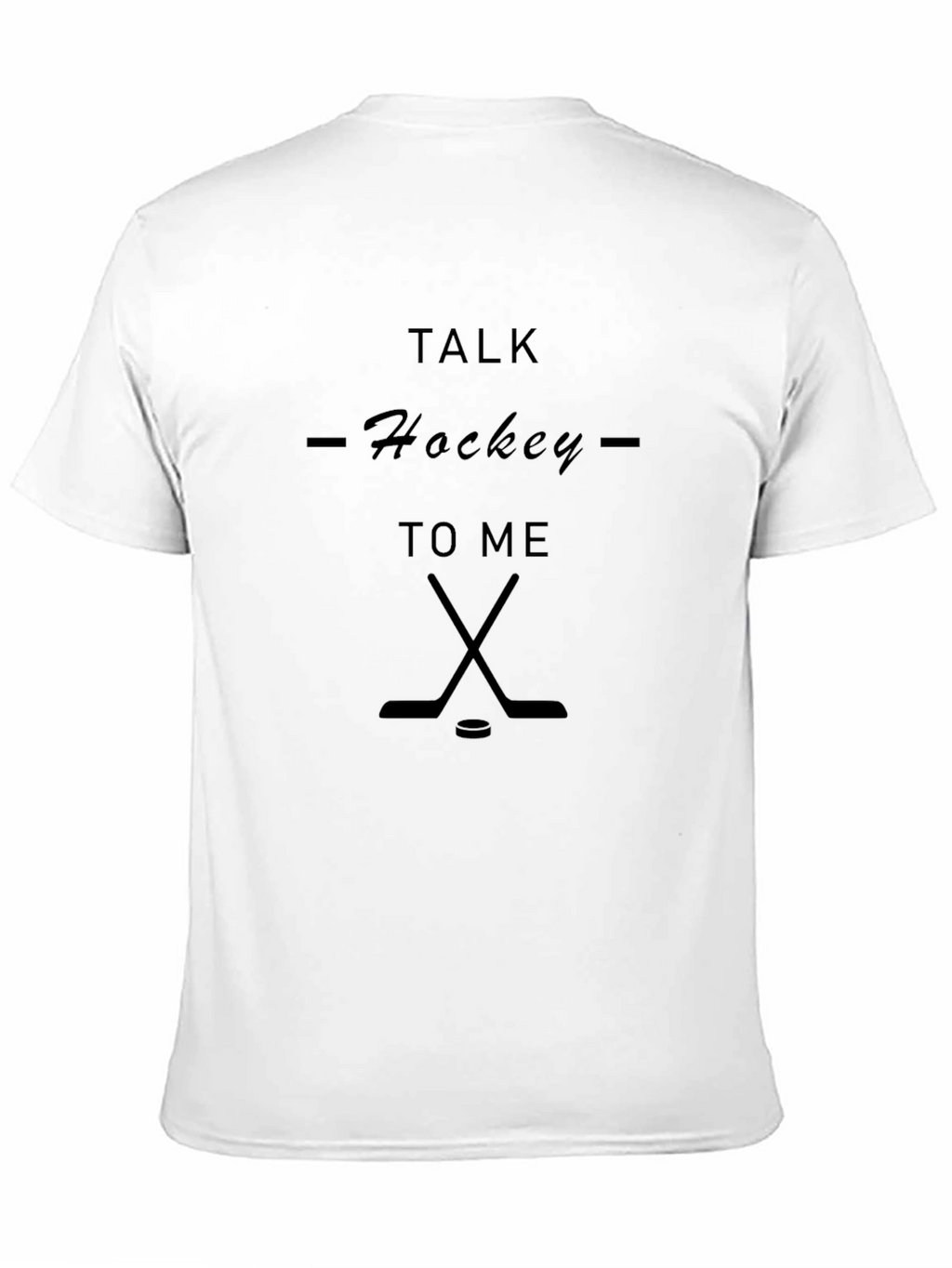 Talk Hockey to Me Black Graphic Tee