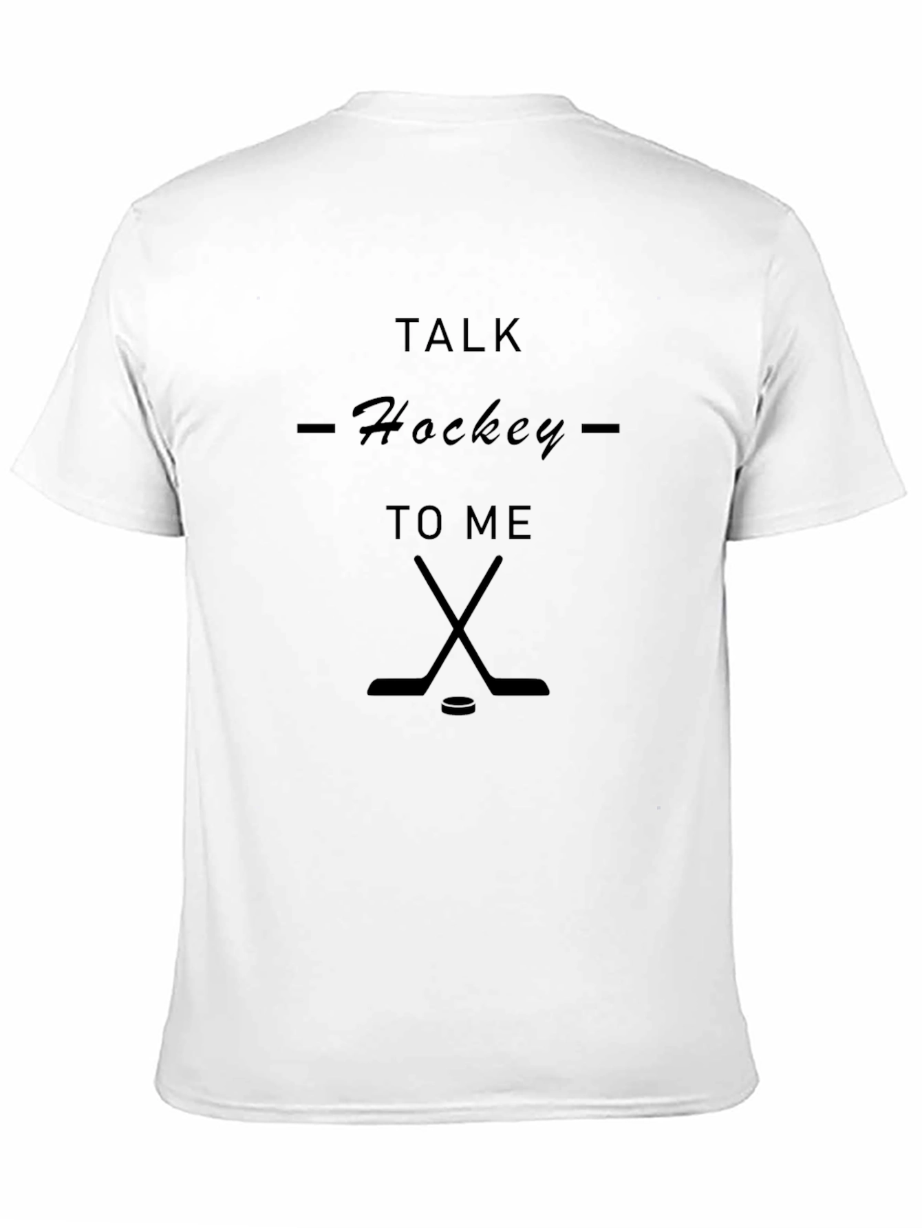 Talk Hockey to Me Black Graphic Tee