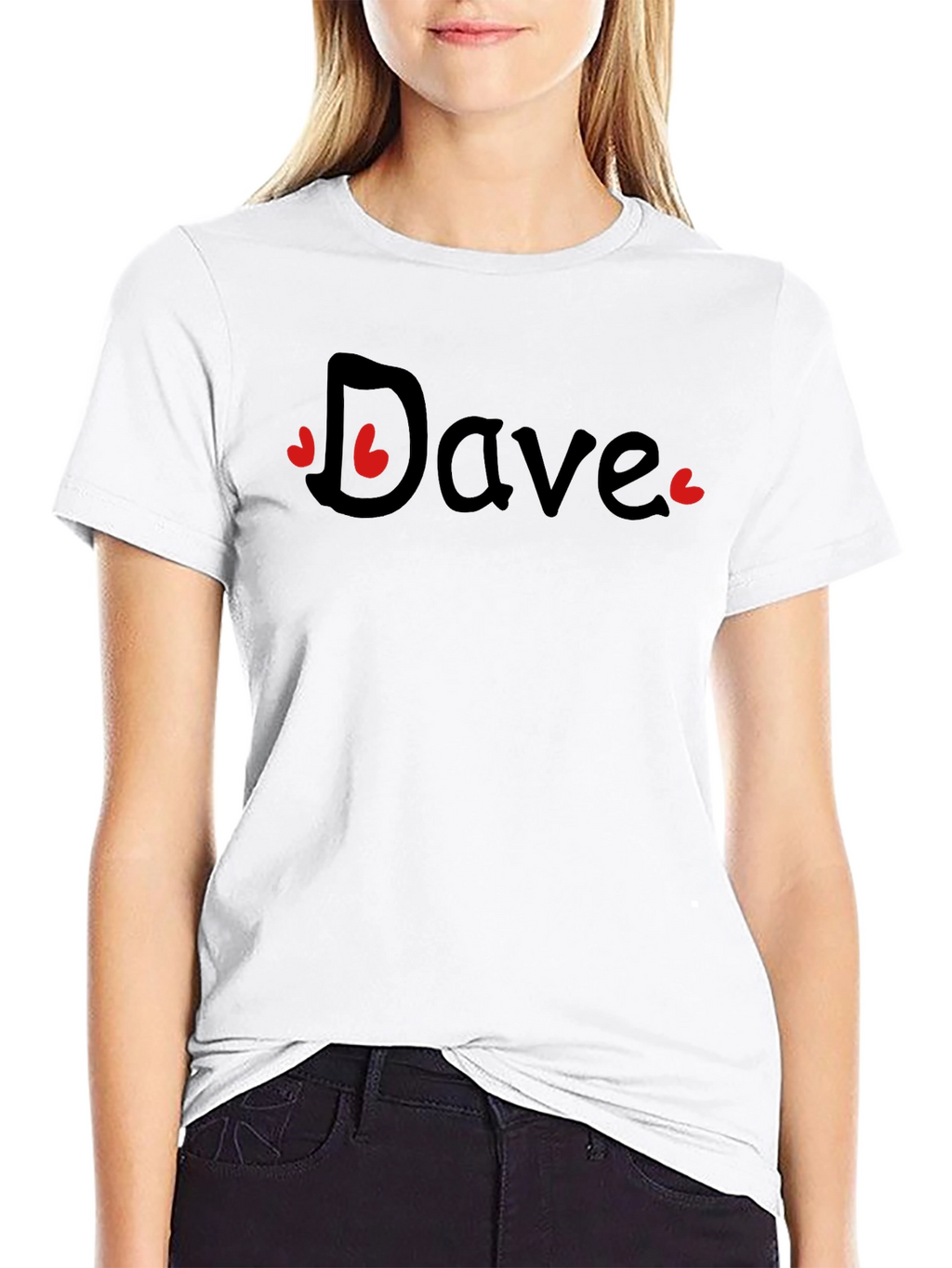 Dave Heart Graphic Black T-Shirt