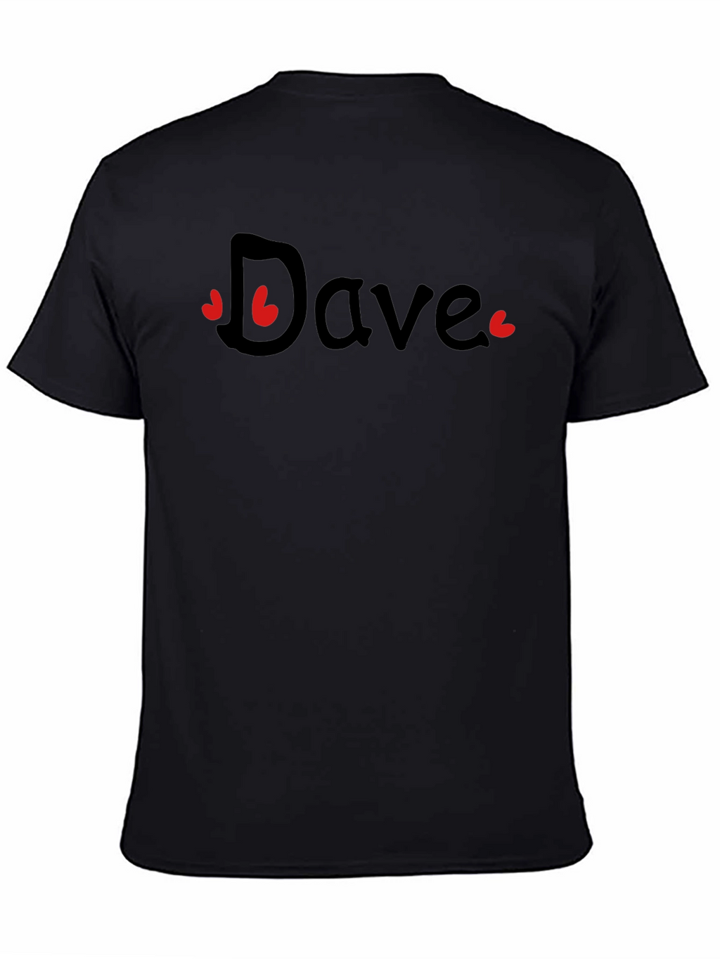 Dave Heart Graphic Black T-Shirt