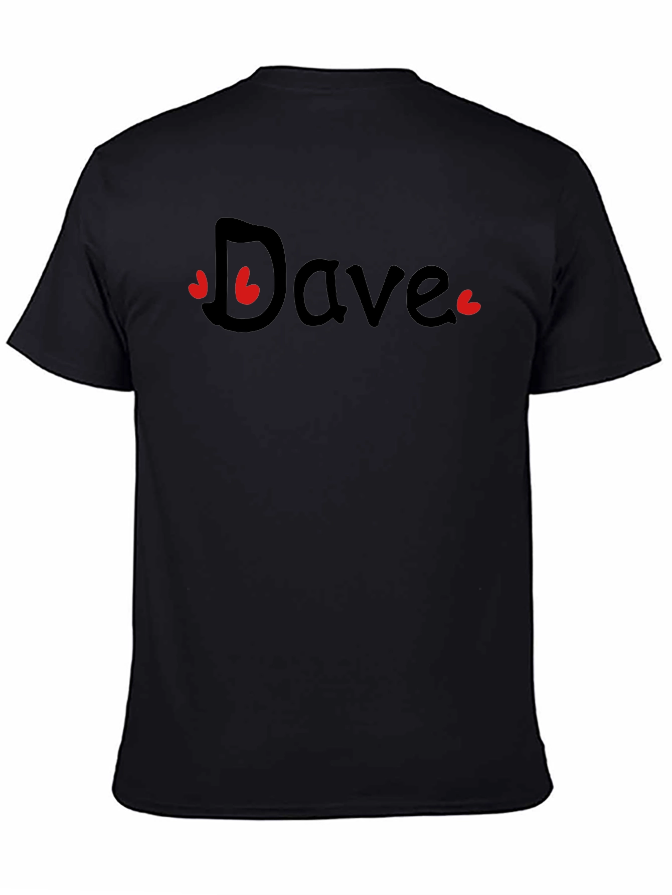 Dave Heart Graphic Black T-Shirt