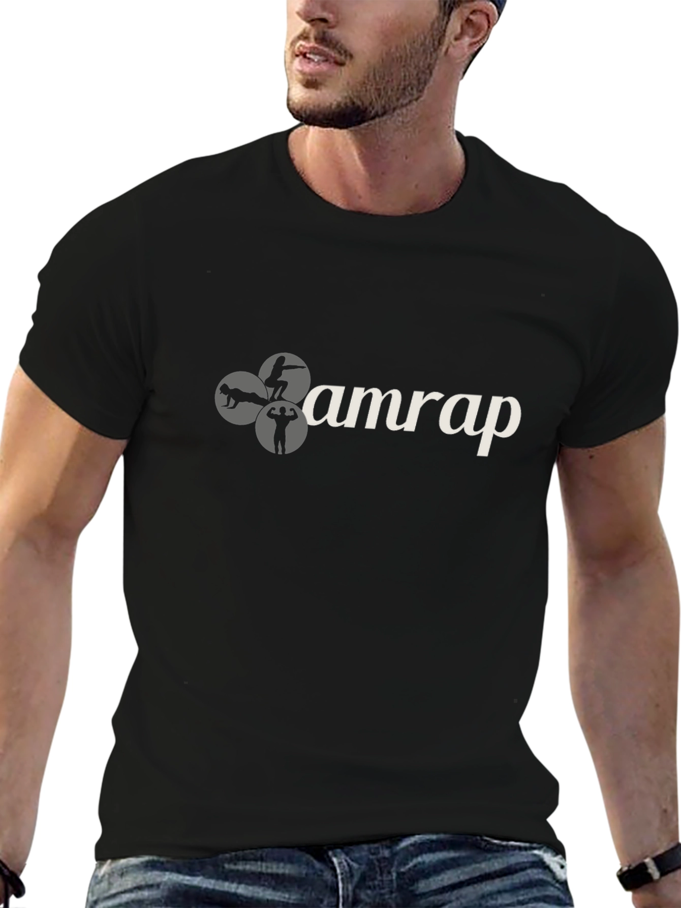 AMRAP Workout Graphic Tee - Black Cotton