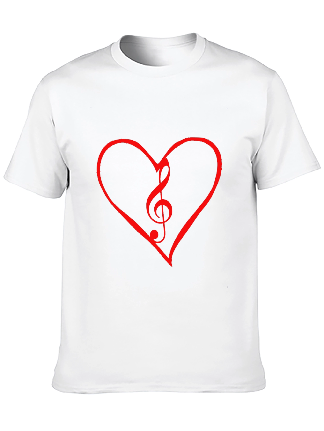 Heart Treble Clef Graphic Tee - Black