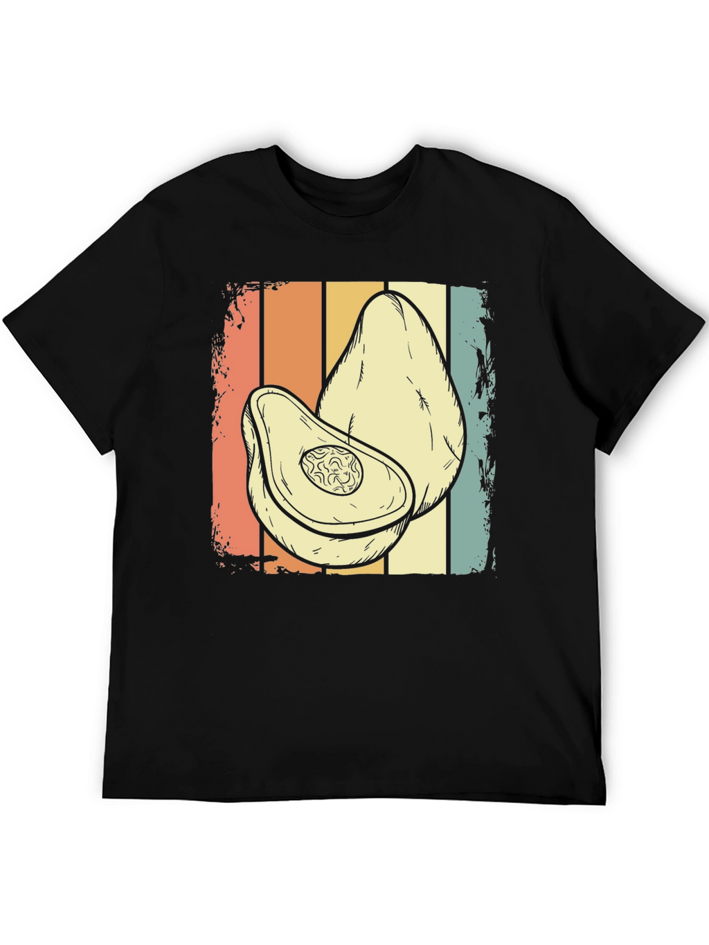 Retro Avocado Graphic Tee - Stylish Foodie Shirt