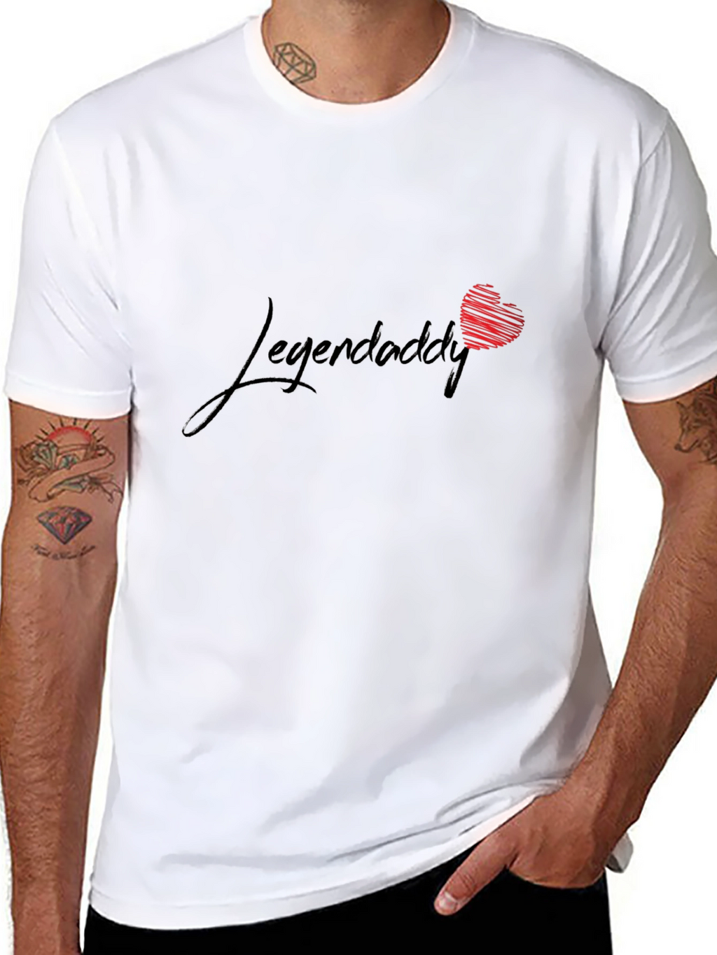 Legendaddy Black T-Shirt with Heart