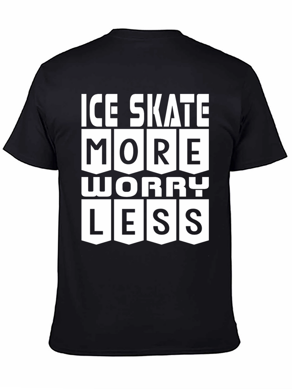 Ice Skate More Worry Less Graphic T-Shirt