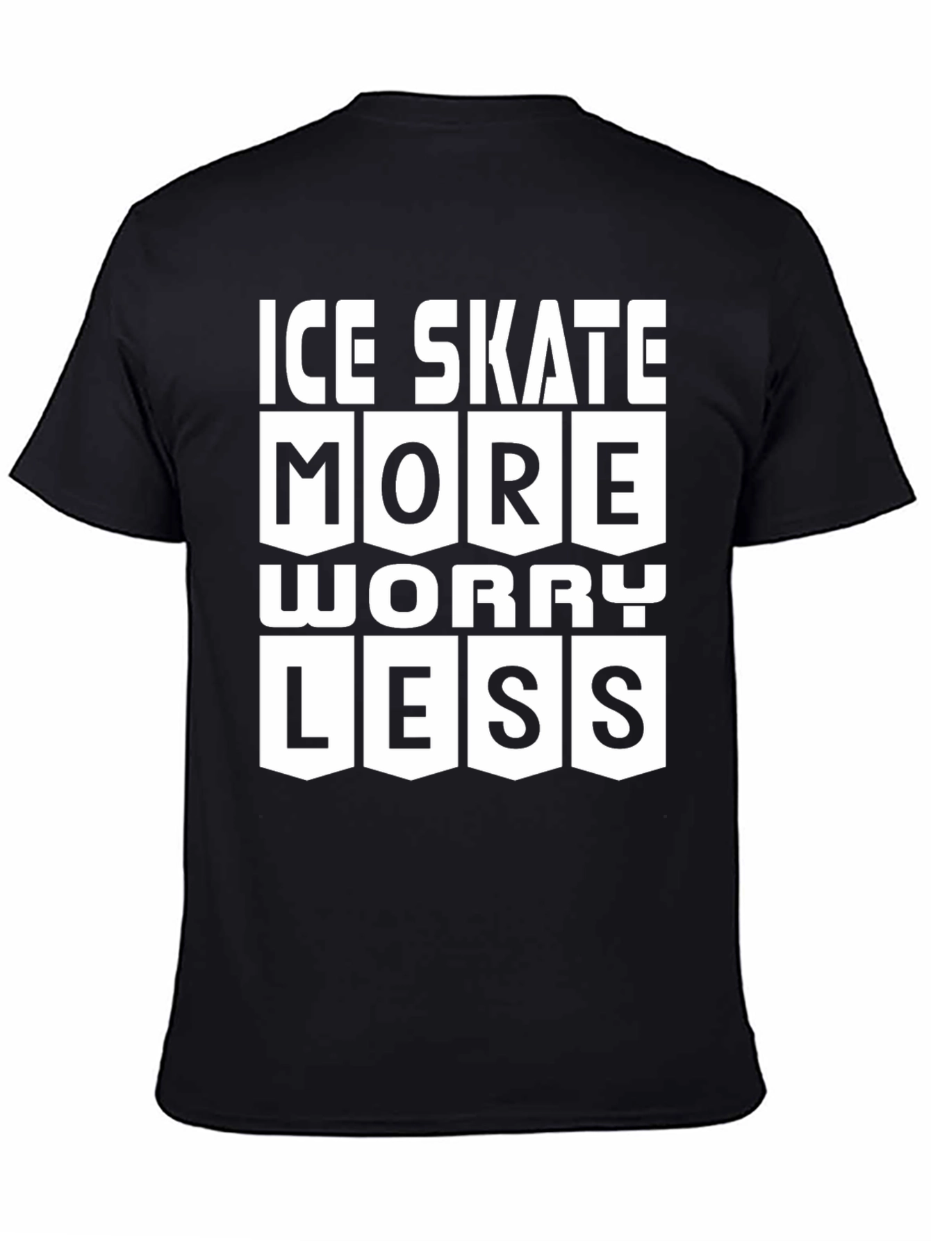 Ice Skate More Worry Less Graphic T-Shirt