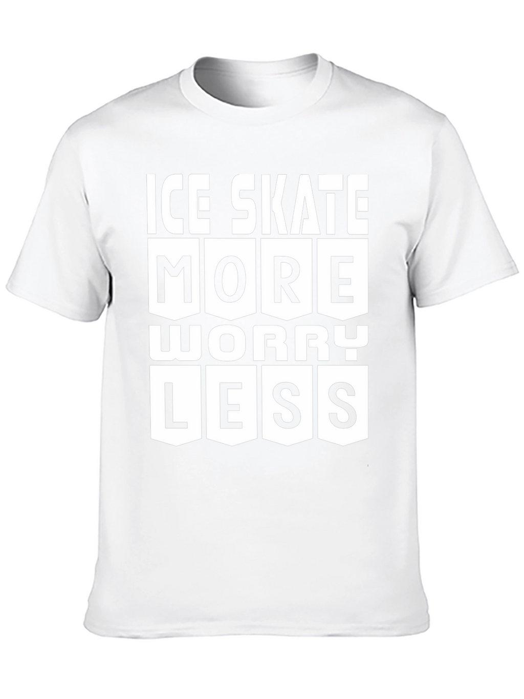 Ice Skate More Worry Less Graphic T-Shirt