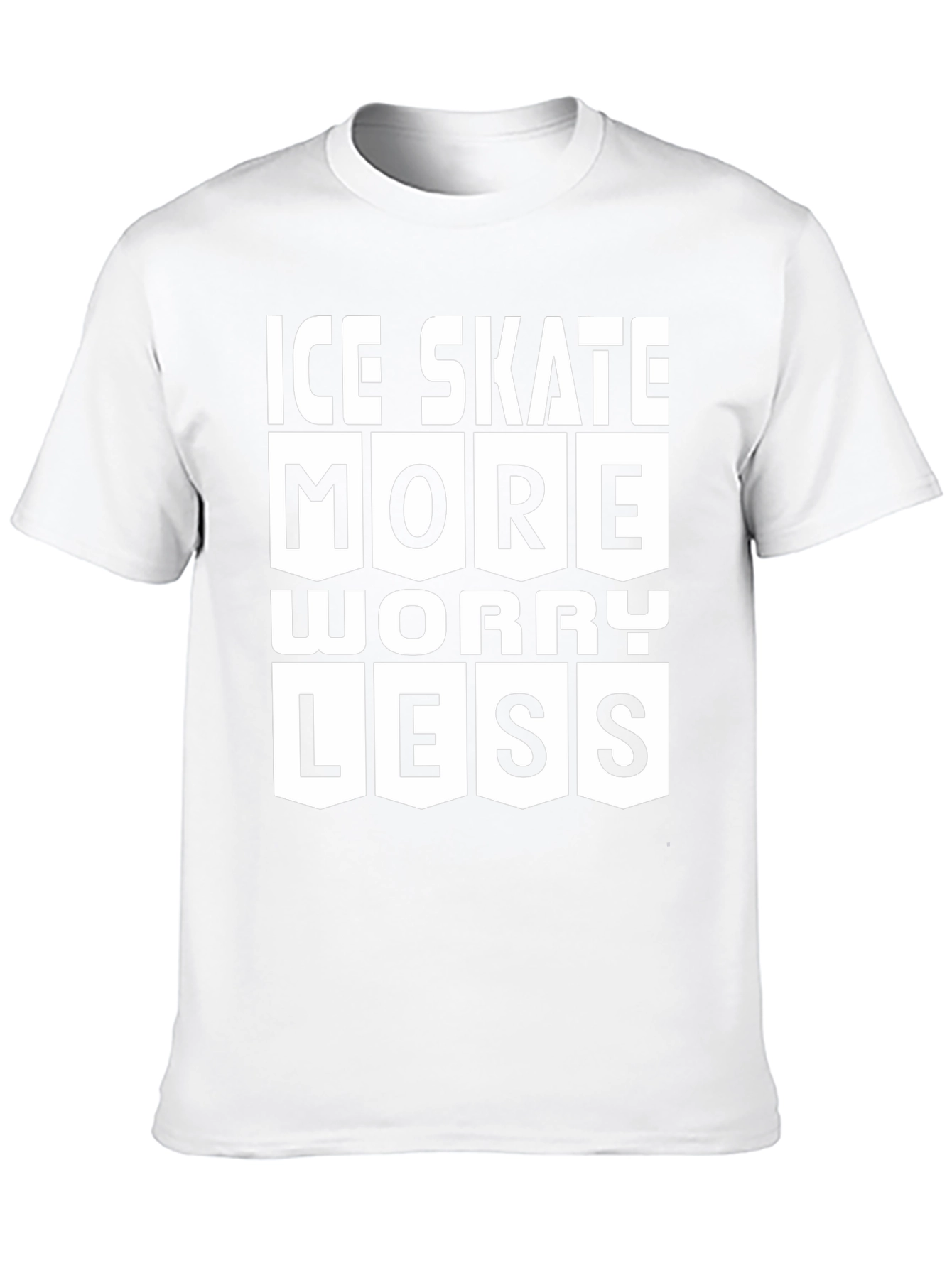 Ice Skate More Worry Less Graphic T-Shirt