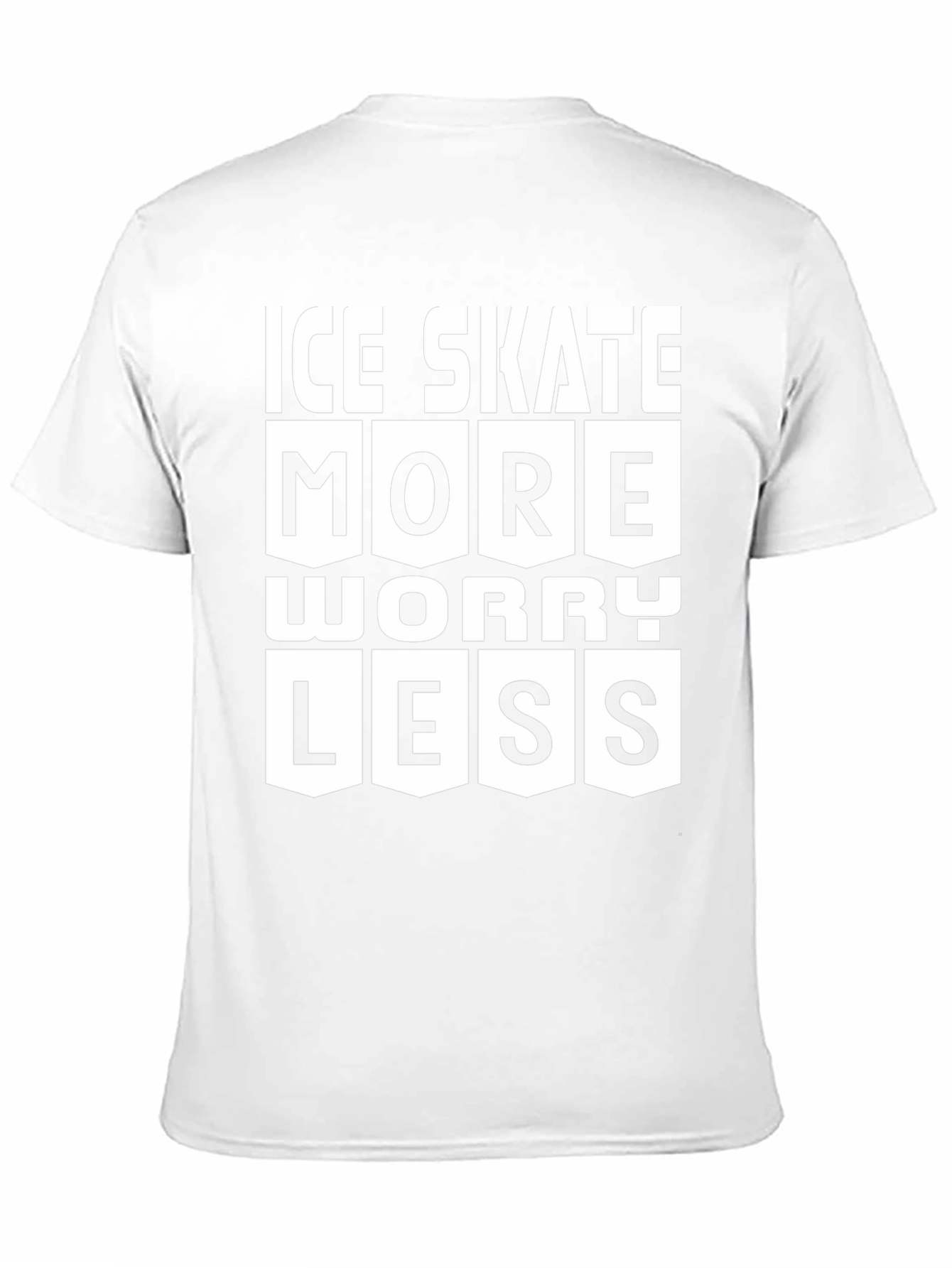 Ice Skate More Worry Less Graphic T-Shirt