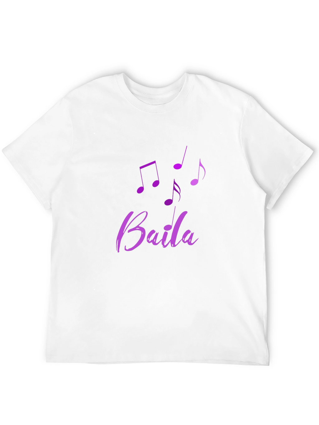 Baila Music Note Tee - Stylish Black Cotton Shirt