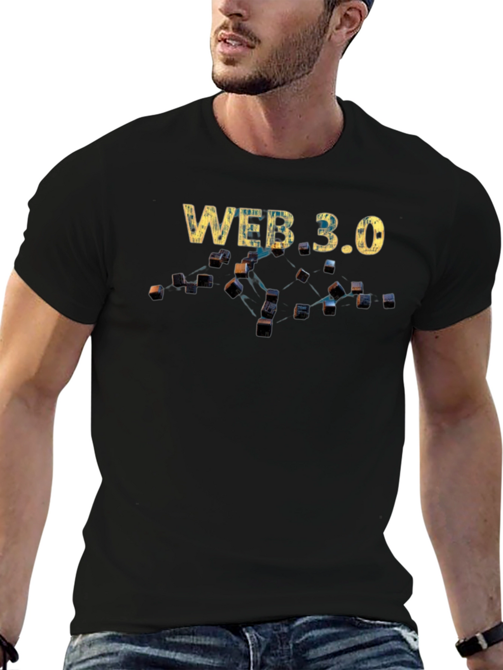 Web 3.0 Black T-Shirt - Modern Tech Design