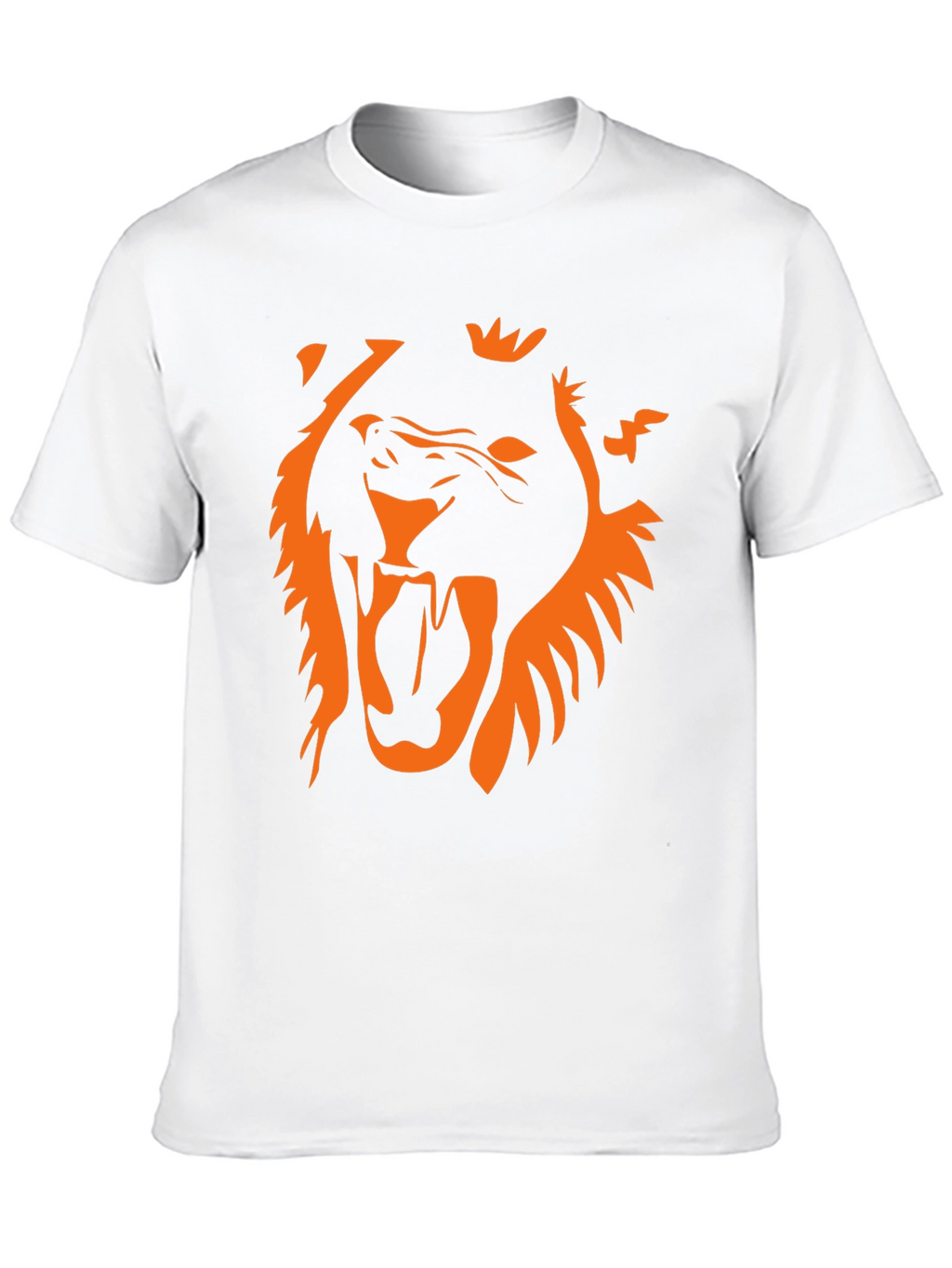 Bold Lion Graphic Tee - Black Cotton T-Shirt