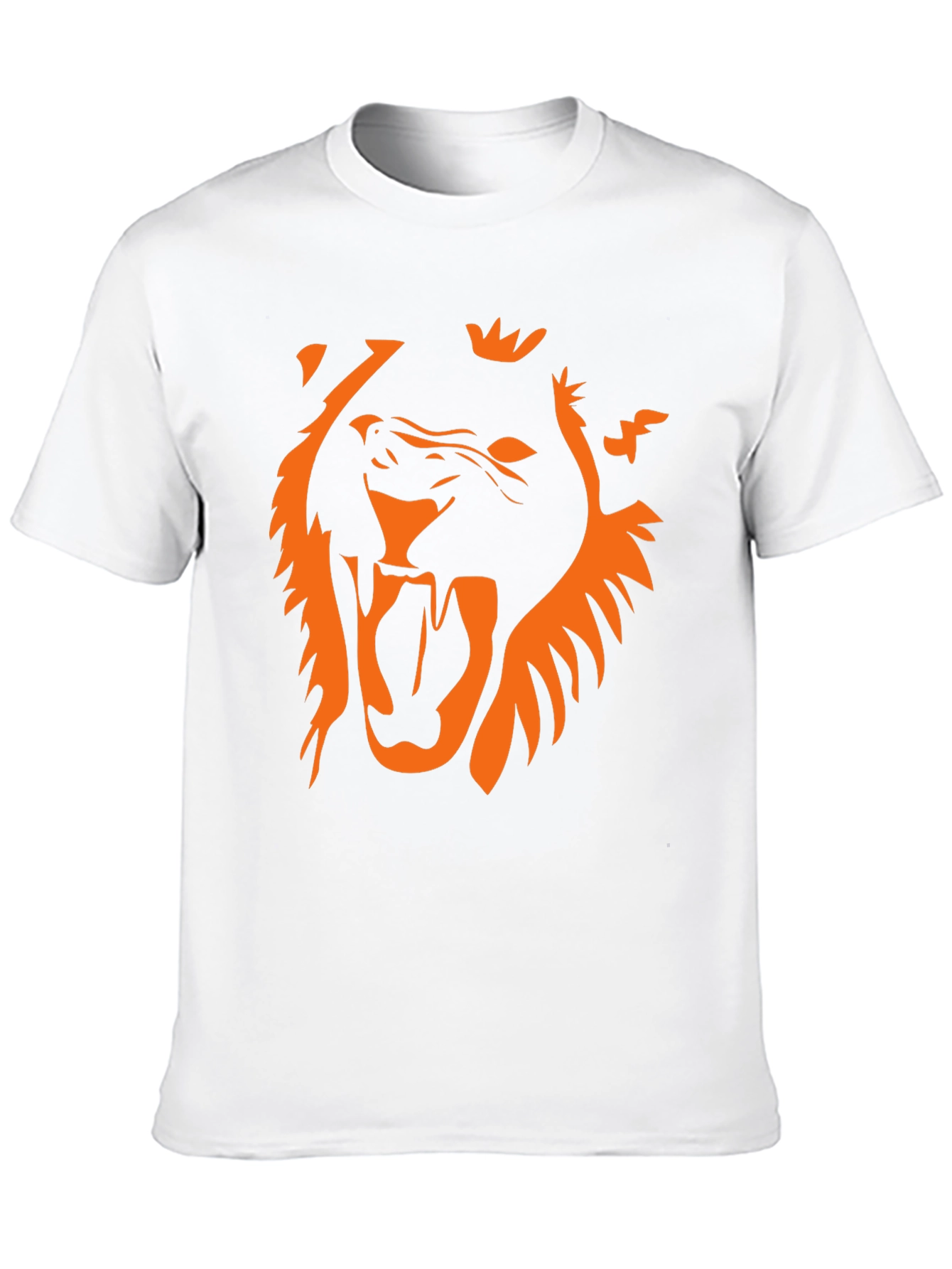 Bold Lion Graphic Tee - Black Cotton T-Shirt