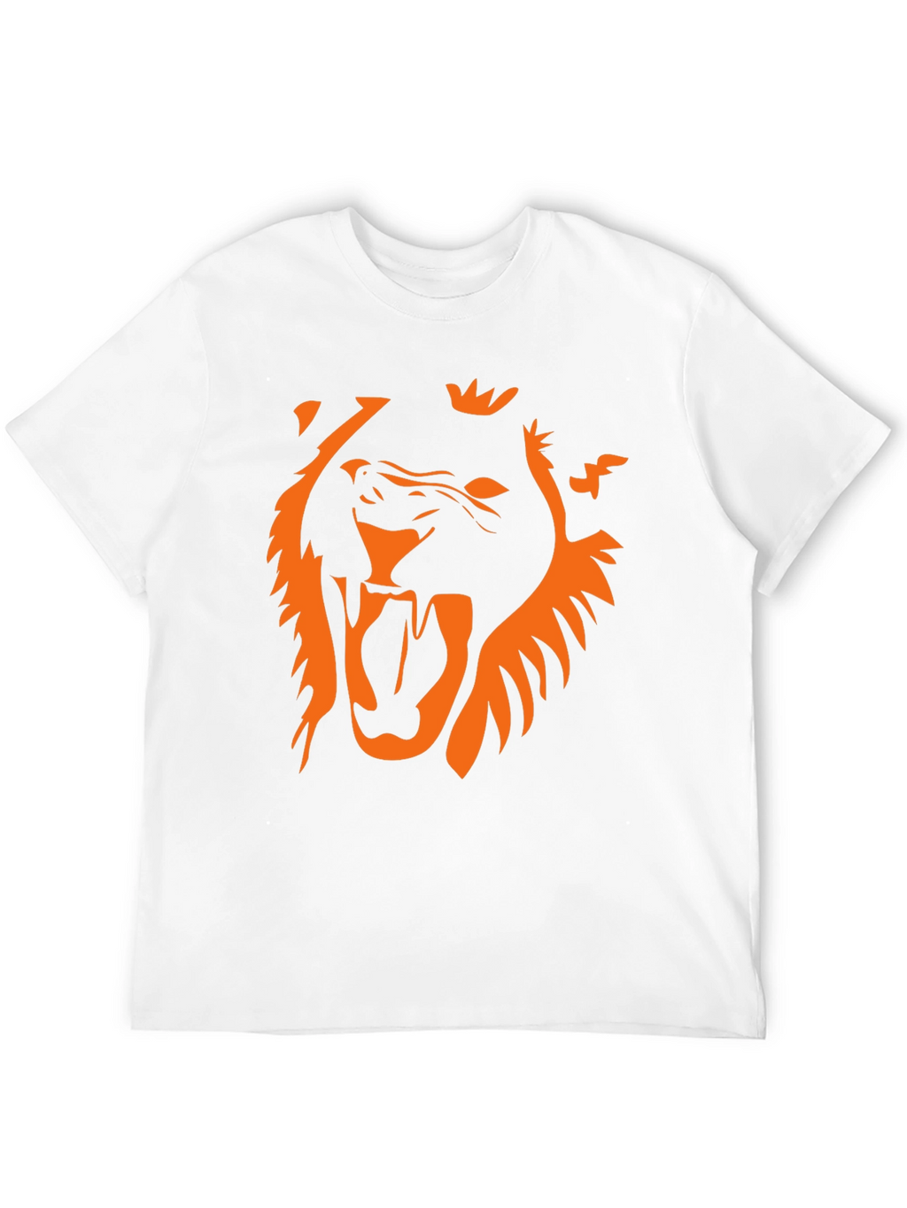 Bold Lion Graphic Tee - Black Cotton T-Shirt