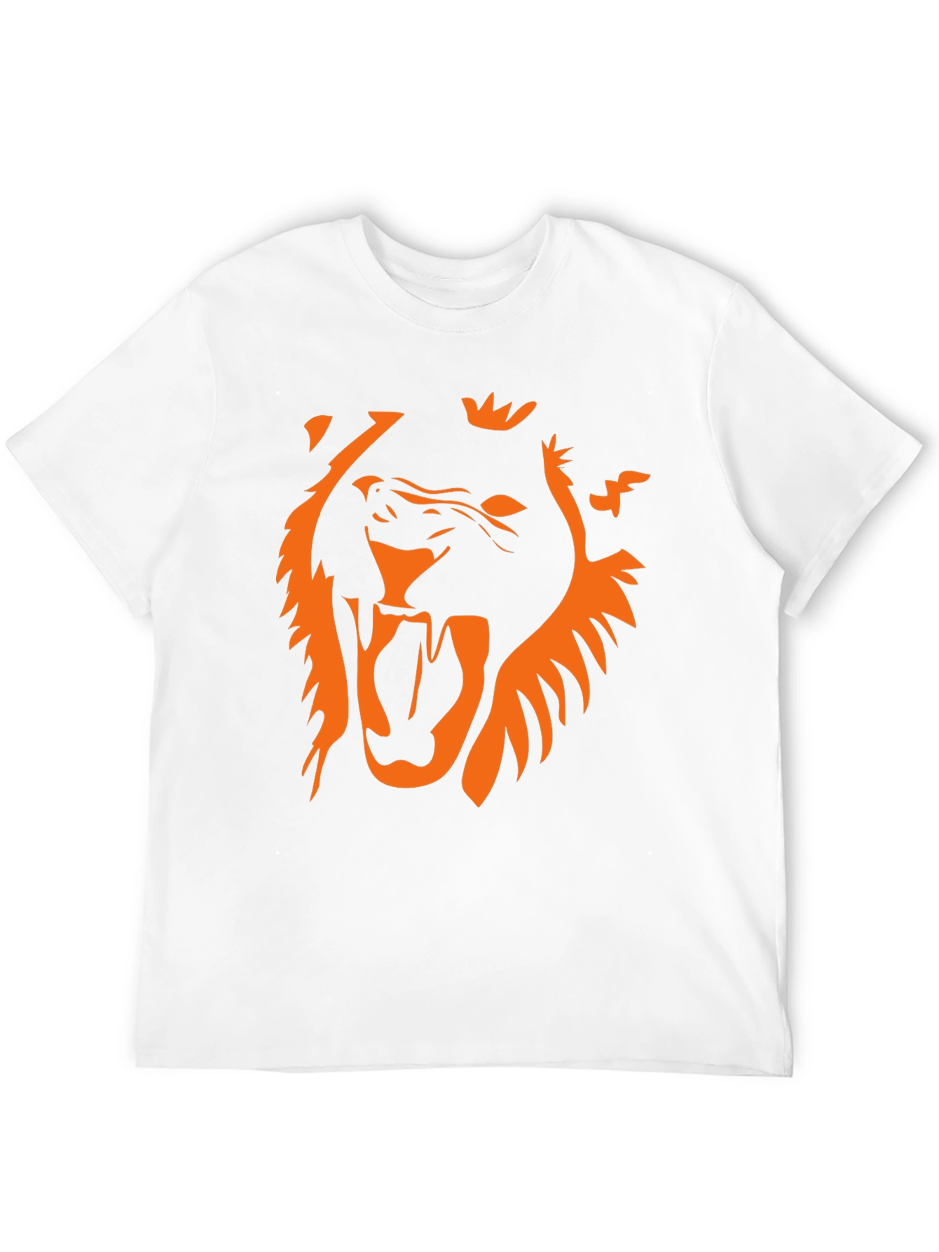 Bold Lion Graphic Tee - Black Cotton T-Shirt