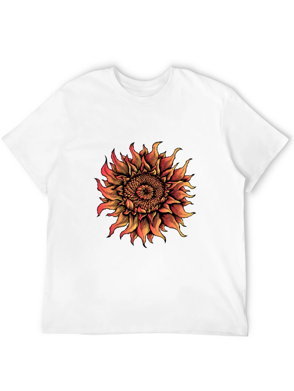 Sunflower Graphic Print T-Shirt - Black