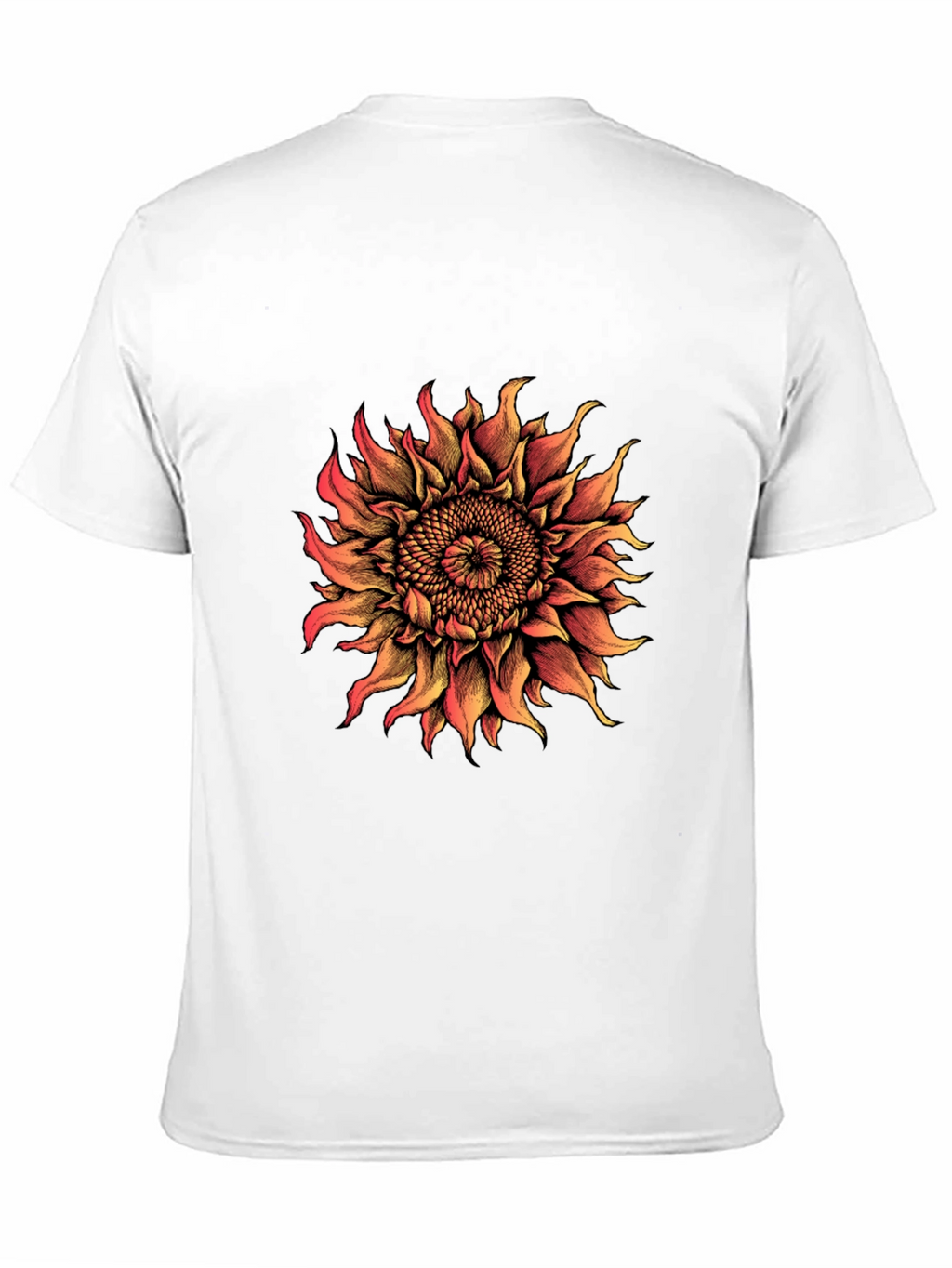 Sunflower Graphic Print T-Shirt - Black