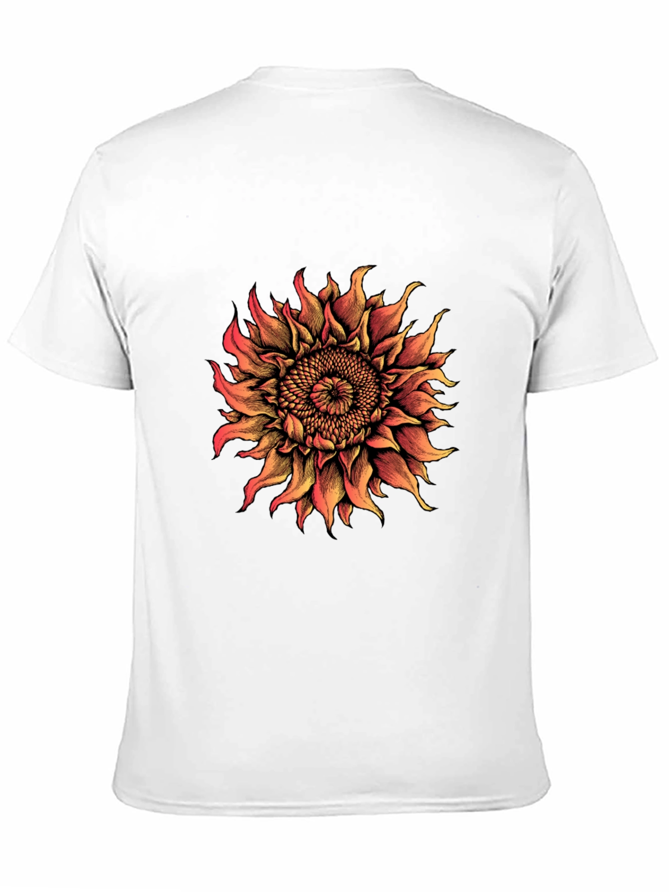 Sunflower Graphic Print T-Shirt - Black