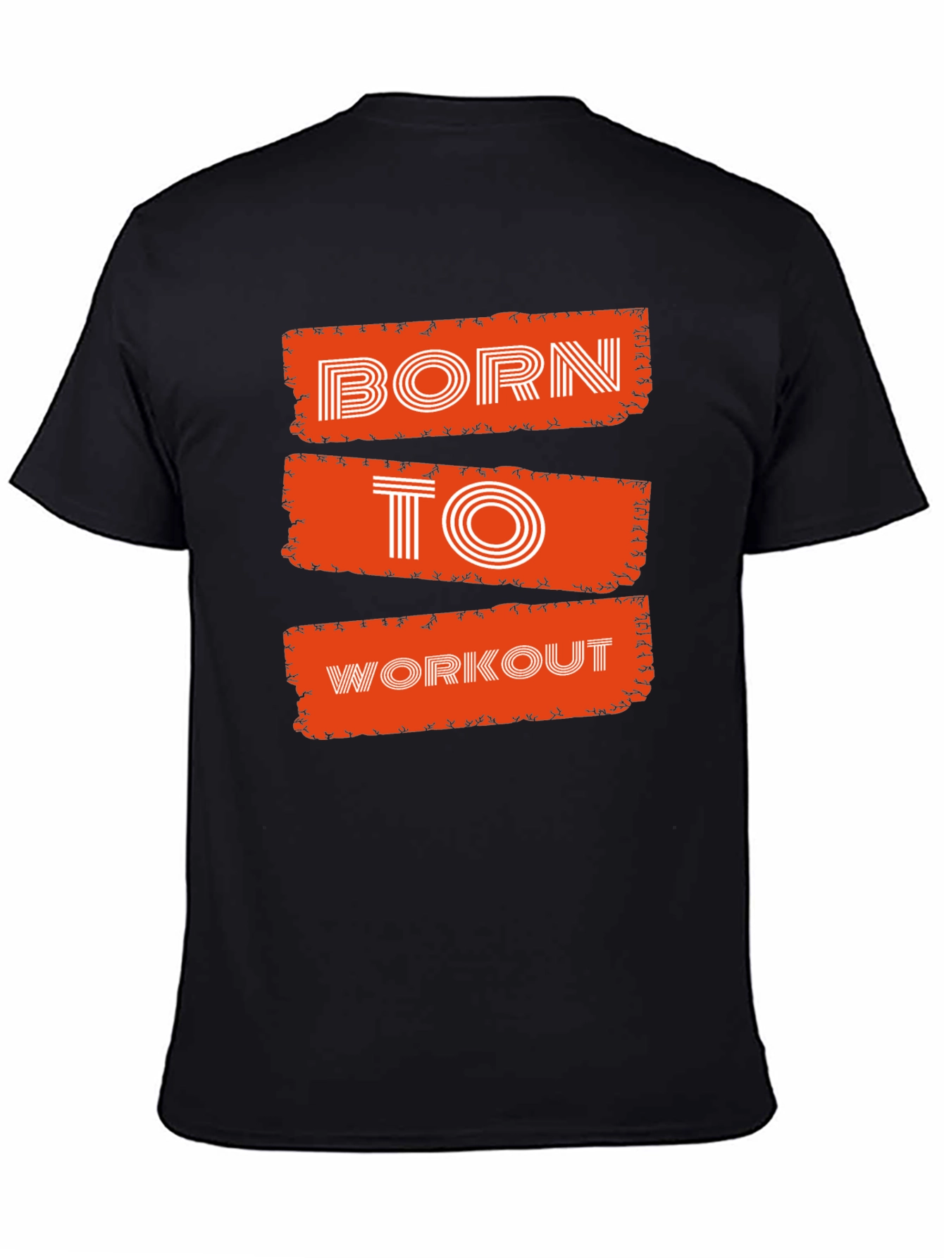 Born To Workout Graphic Tee - Black