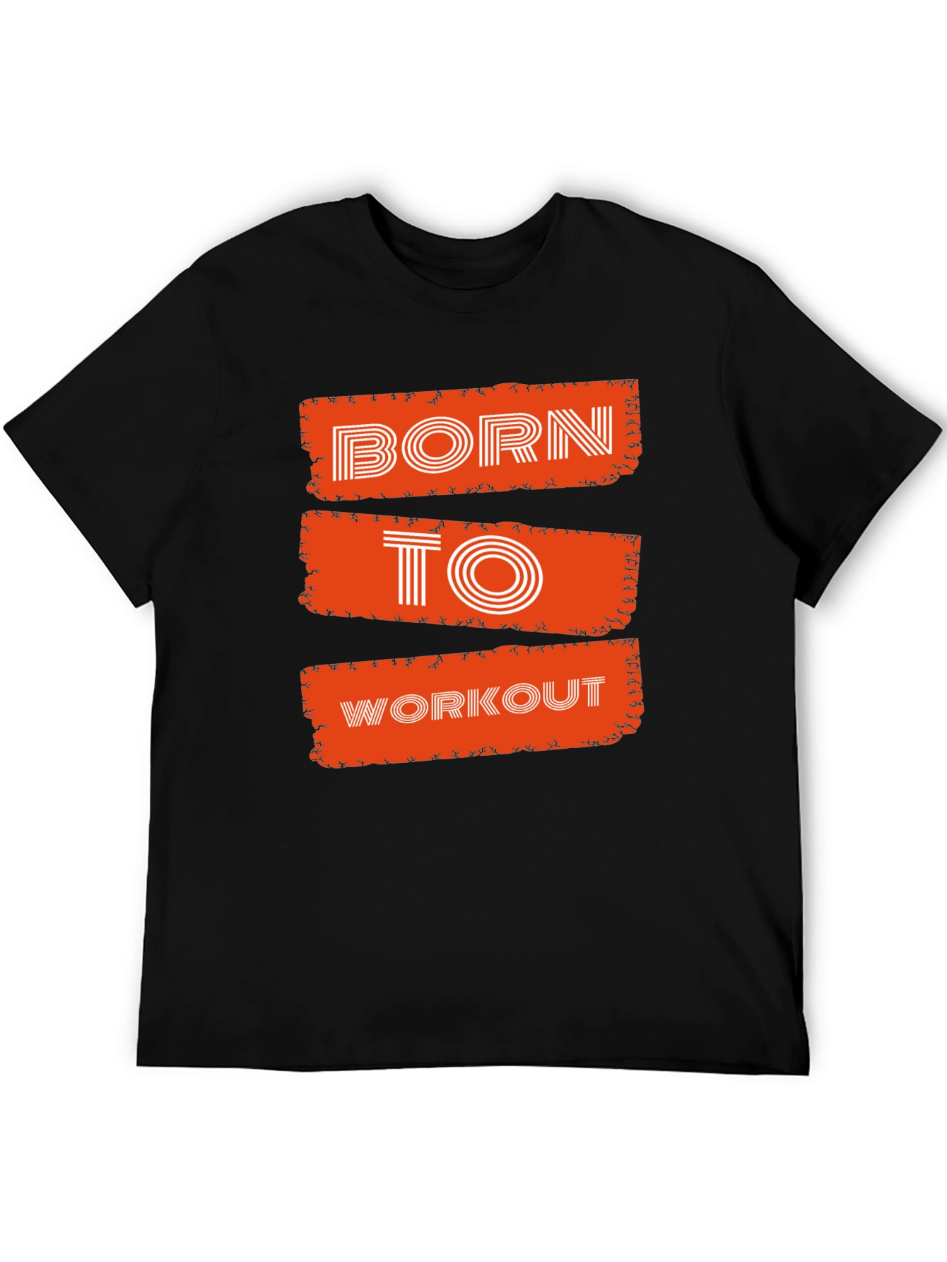 Born To Workout Graphic Tee - Black