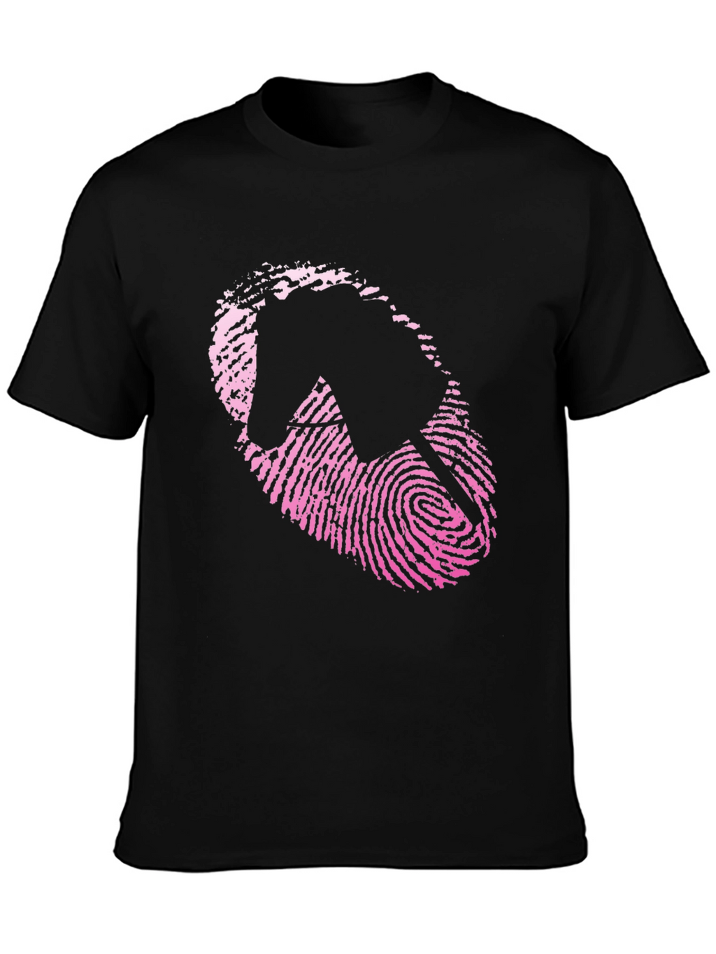 Fingerprint Horse Graphic Tee - Black