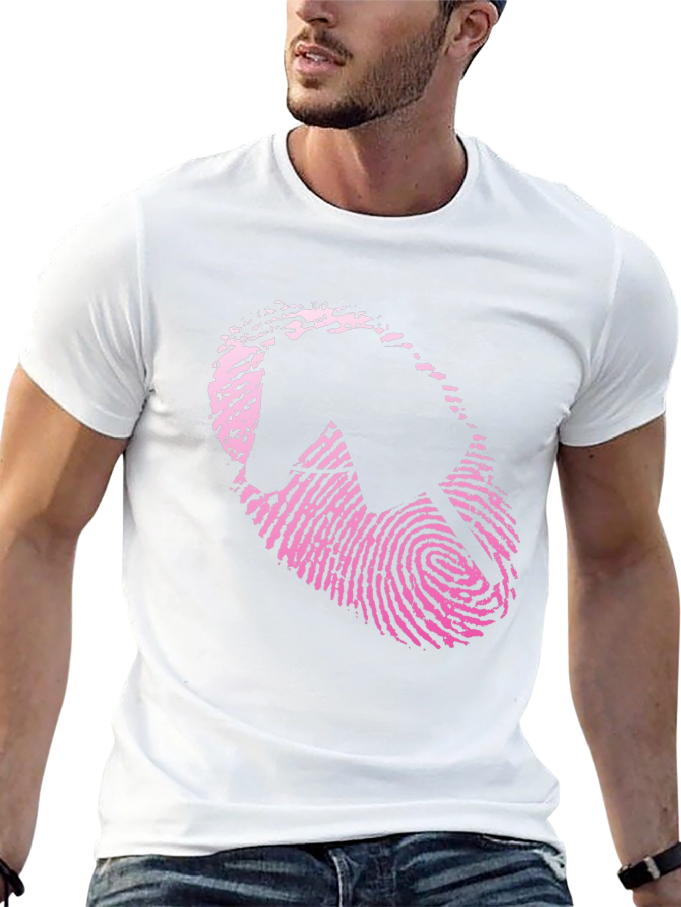 Fingerprint Horse Graphic Tee - Black