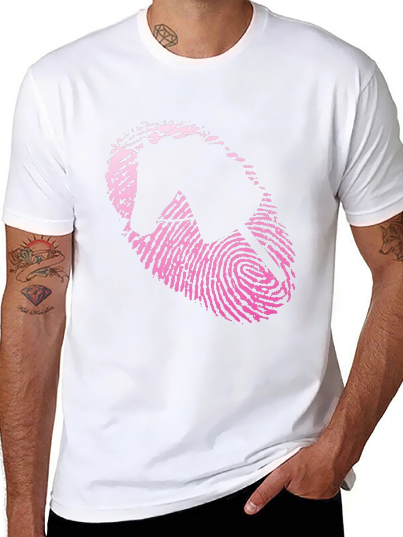 Fingerprint Horse Graphic Tee - Black