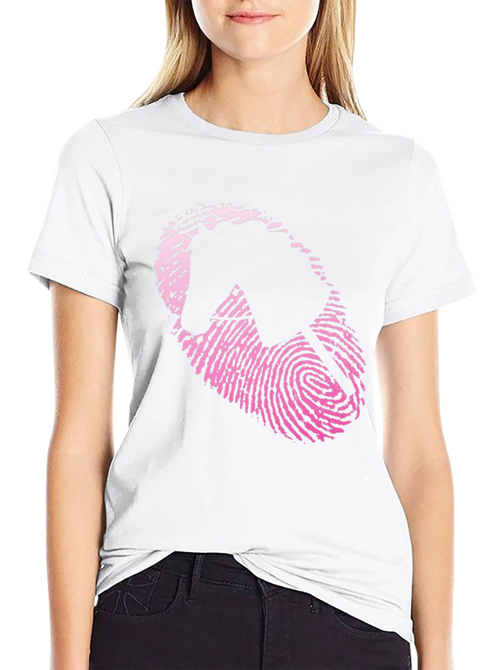 Fingerprint Horse Graphic Tee - Black