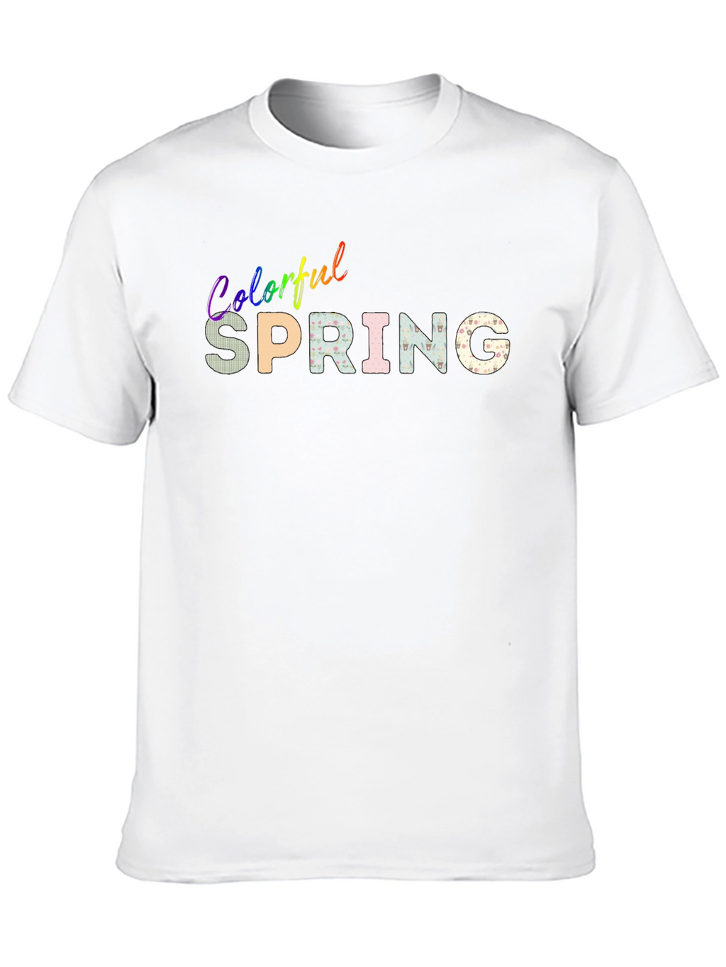 Colorful Spring Graphic T-Shirt