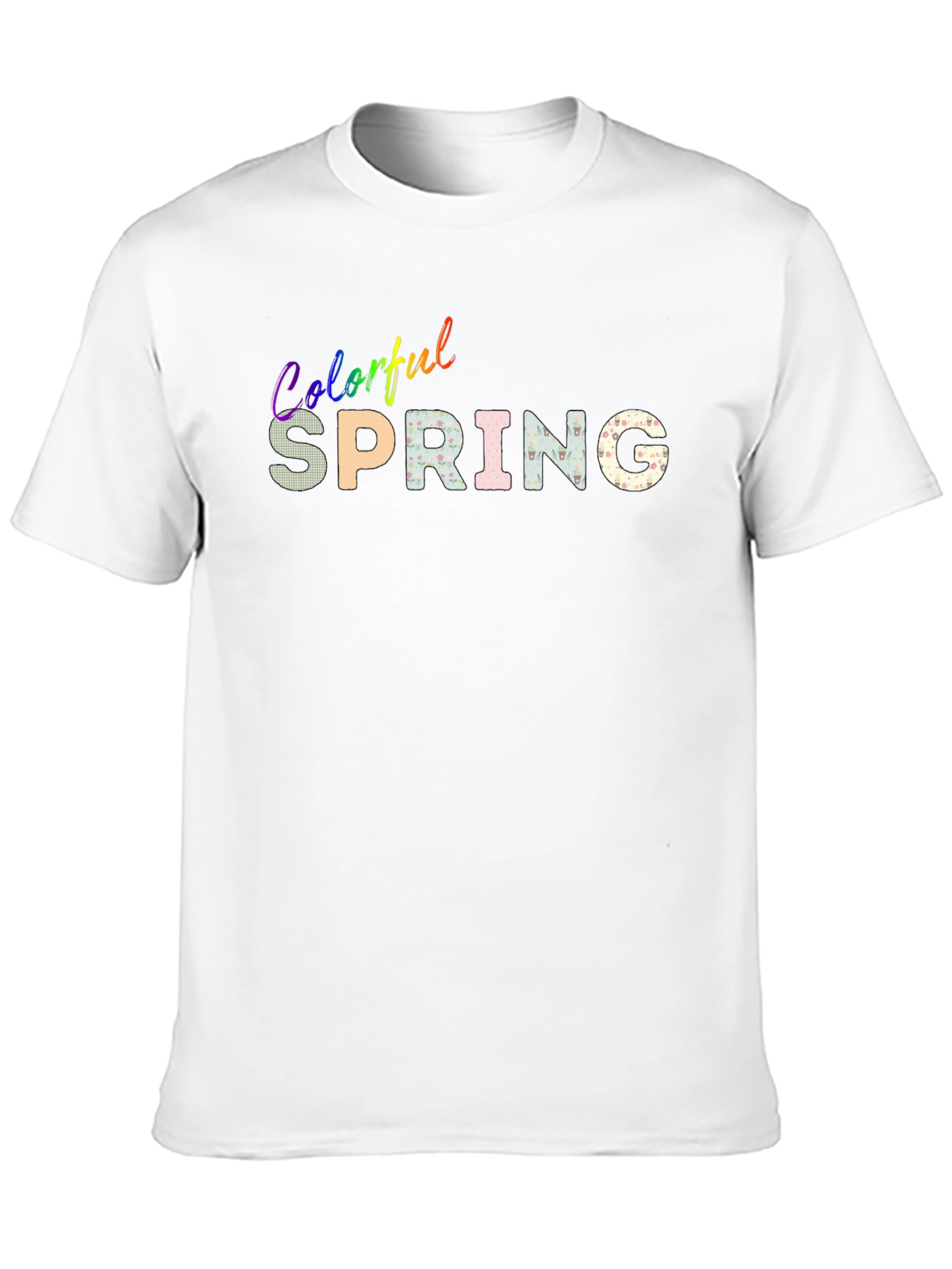Colorful Spring Graphic T-Shirt