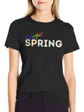 Colorful Spring Graphic T-Shirt