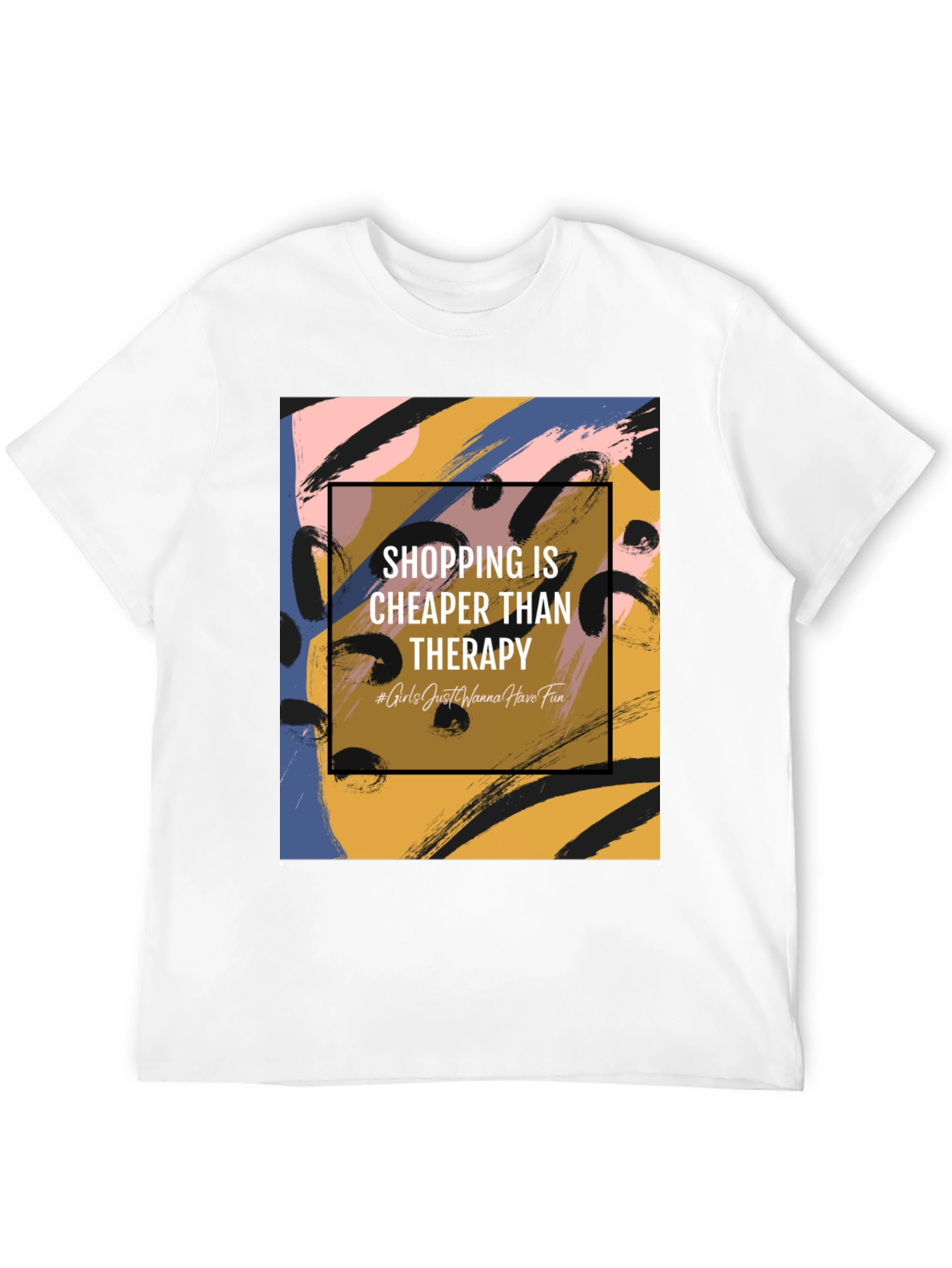 Shopping Is Cheaper Than Therapy Graphic Tee