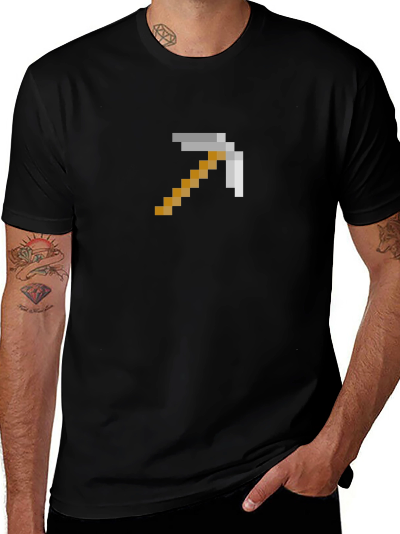 Pixel Pickaxe Tee - Gaming Style