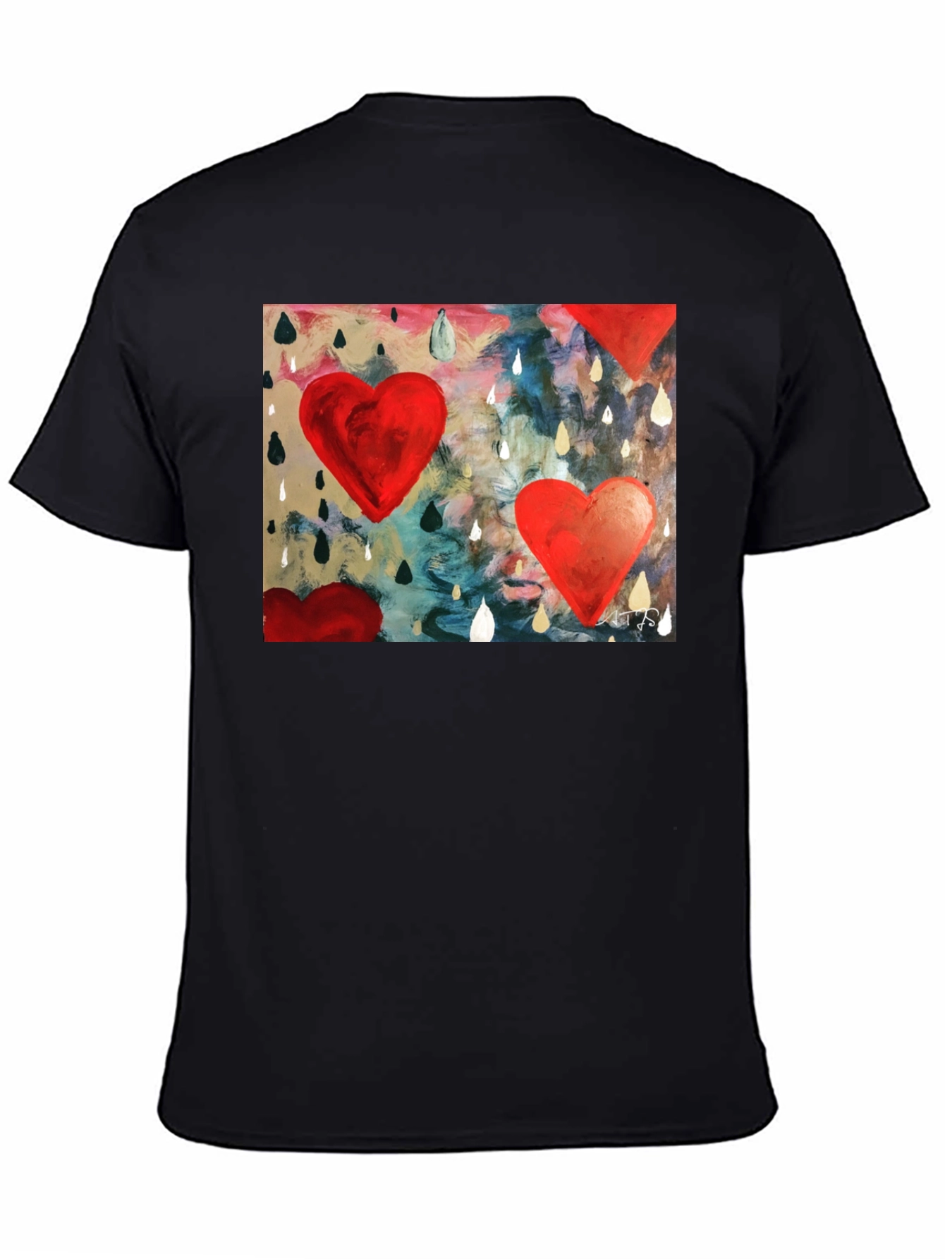 Abstract Heart Rain T-Shirt