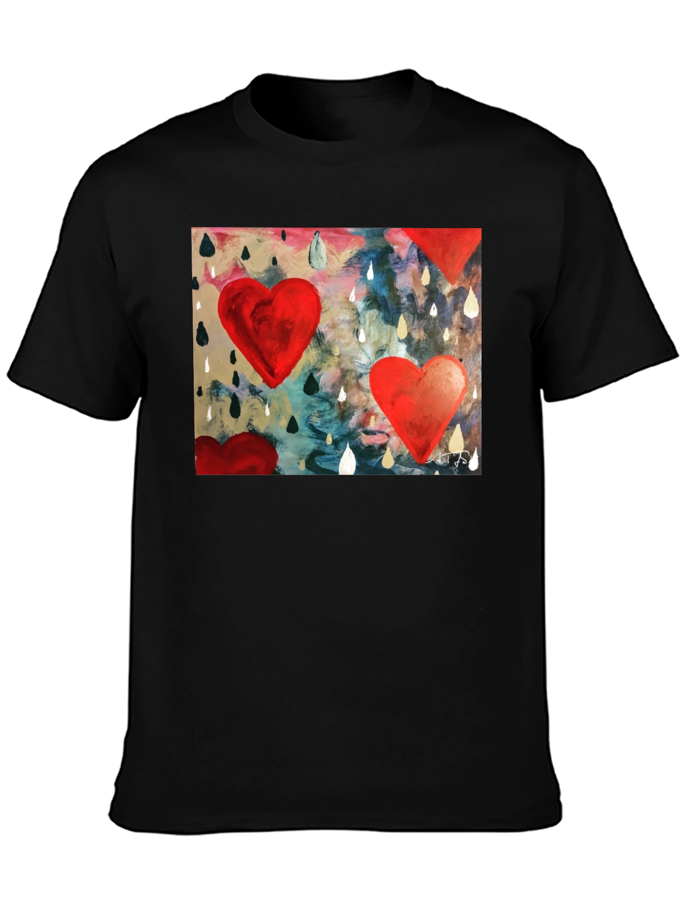 Abstract Heart Rain T-Shirt