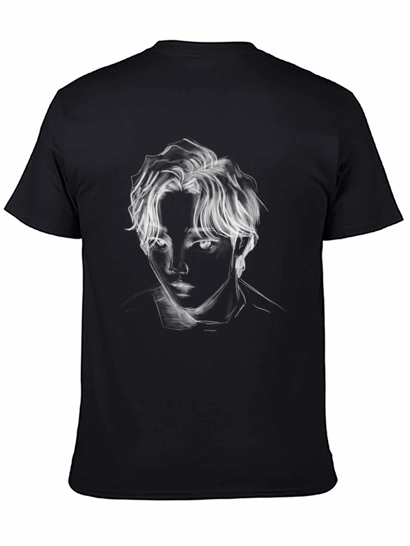 Abstract Portrait Black T-Shirt