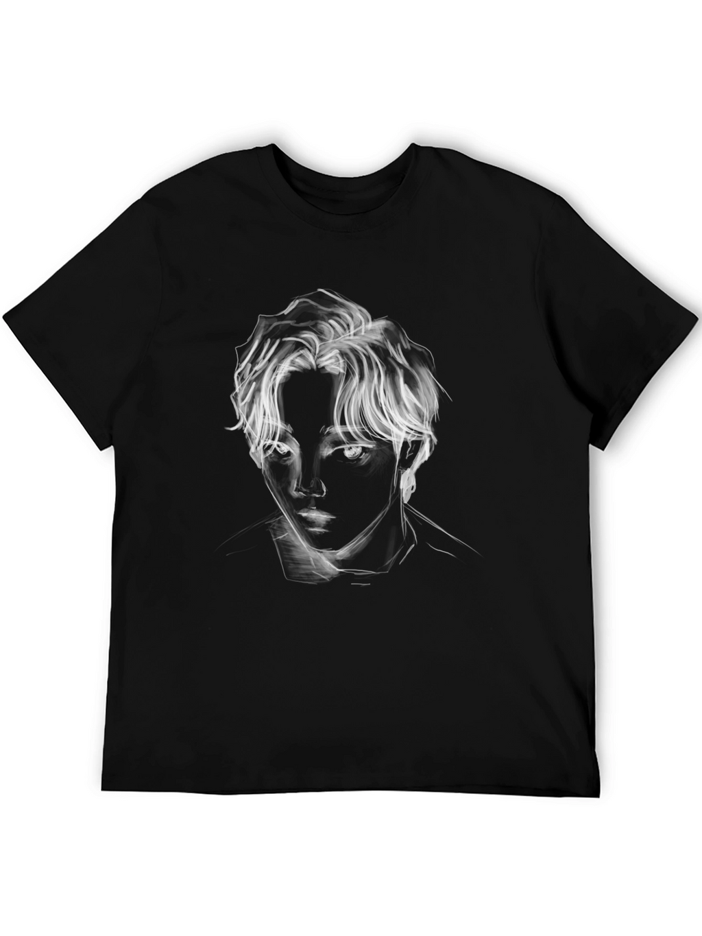 Abstract Portrait Black T-Shirt