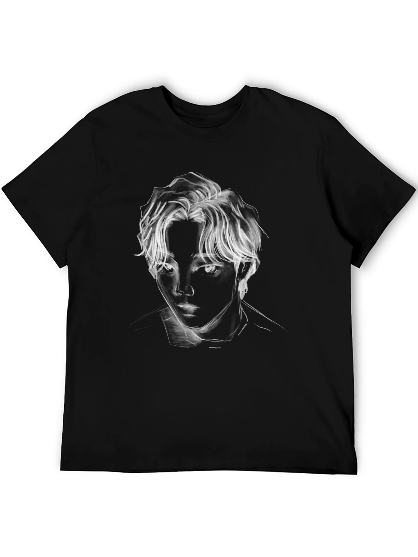 Abstract Portrait Black T-Shirt