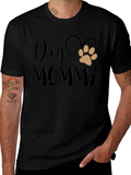 Dog Mommy Black Graphic T-Shirt